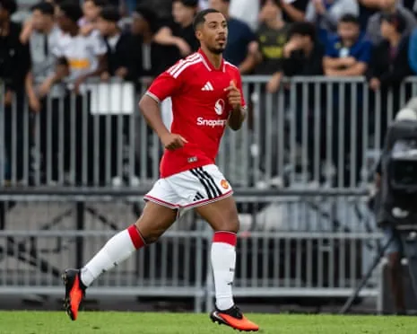 Youri Tielemans in action during the pre-season friendly against Paris Saint-Germain