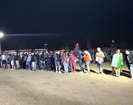 Fans in Birmingham are kept waiting after leaving the Alexander Stadium